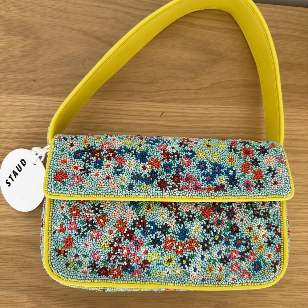 NWT STAUD Tommy bag beaded